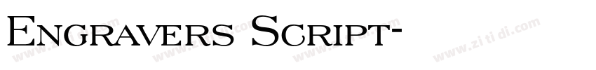 Engravers Script字体转换